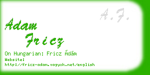 adam fricz business card